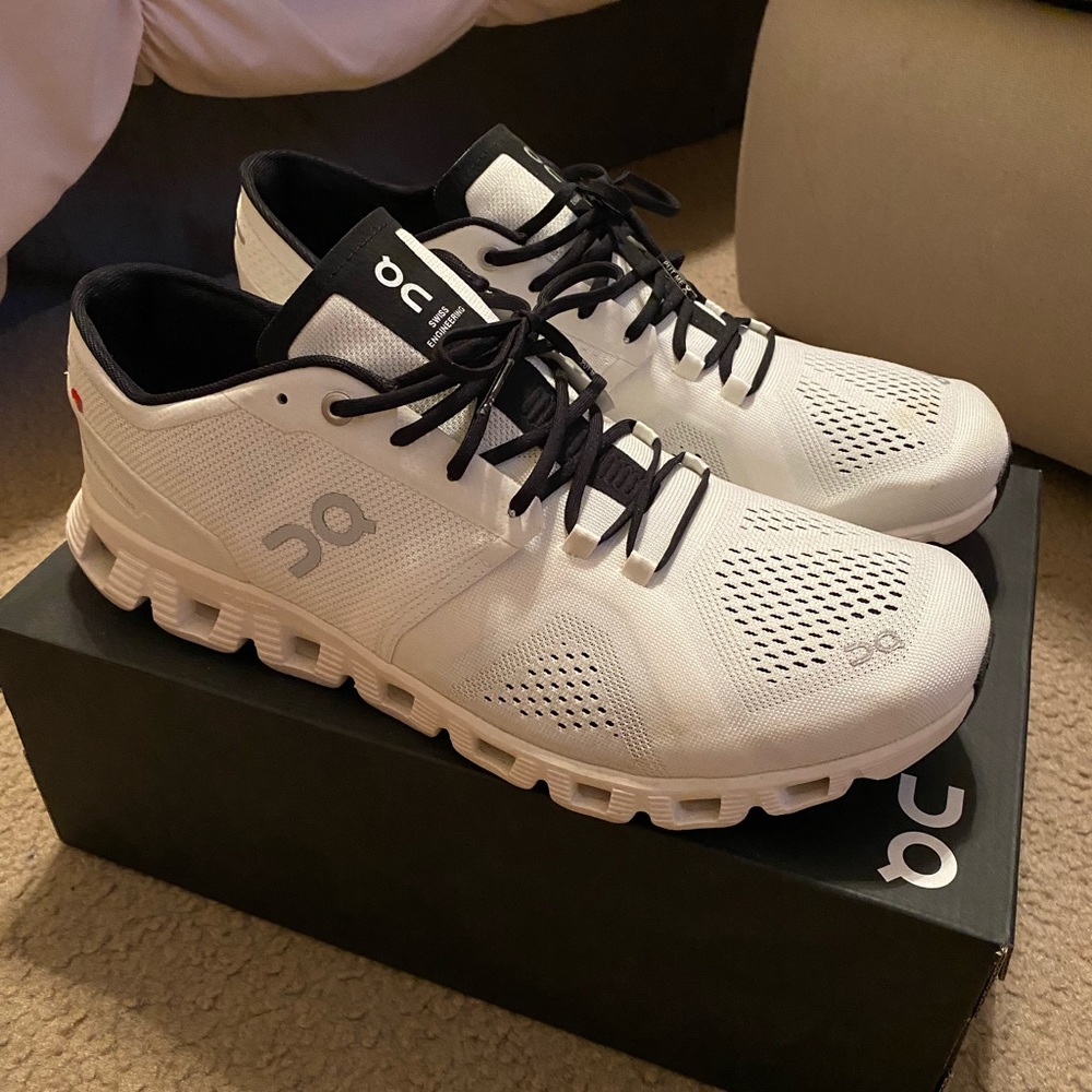 Men’s White & Blank OnCloud Tennis Shoes